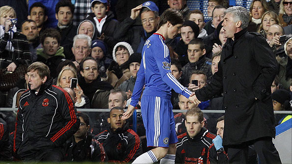 Torres was substituted in the 65th minute against former club Liverpool