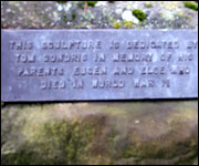 The plaque that appears on the memorial