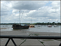 View from houseboat balcony