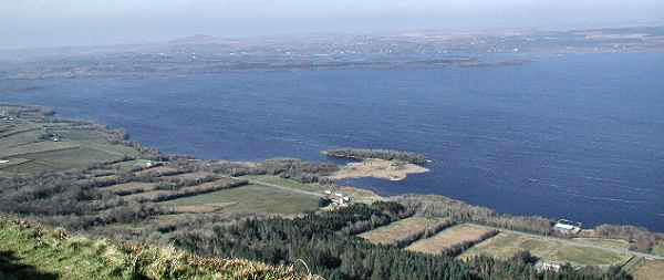 Looking down on Hill's Island from Lough Navar Forest viewpoint