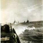 The 'flotilla' leaving Trincomalee, October 1944.