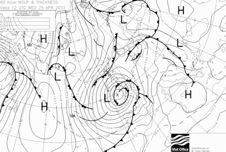 Met Office weather chart