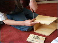 Putting together the bird box