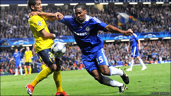 Florent Malouda and Daniel Alves