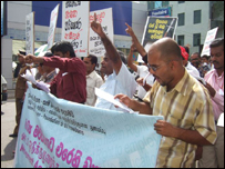 Protest by journalists supported by trade unions