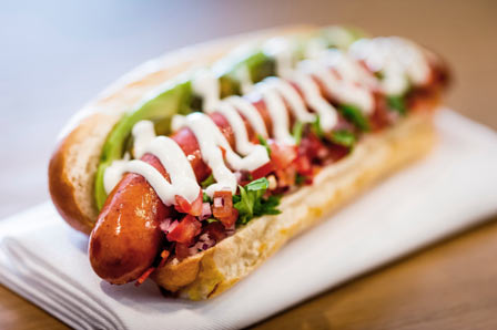 Gourmet hot dog