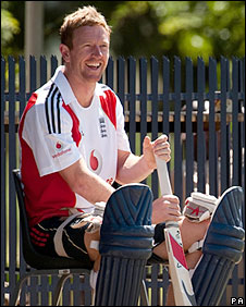 Paul Collingwood at a recent training session in South Africa