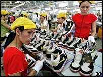 Vietnam'da bir ayakkabı fabrikası