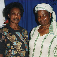 Rosie's birth mother (left) and her friend