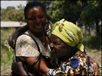 Alberta Massaquio and her mother