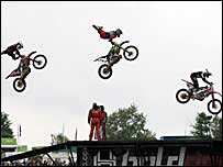 Bolddogs Lings freestyle motorcycle display team:courtesy of Devon County Show website