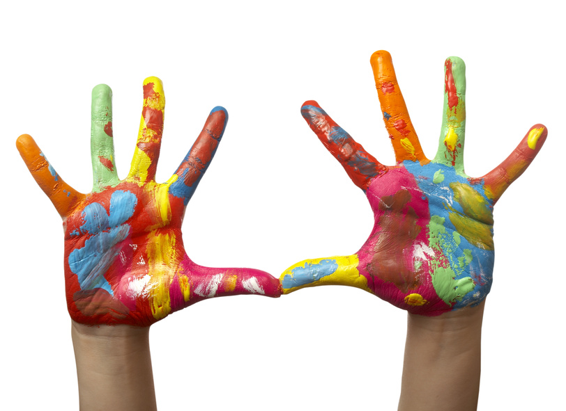 color painted child hand @ picsfive - fotolia