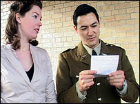 Mark and May as Danny and Evelyn