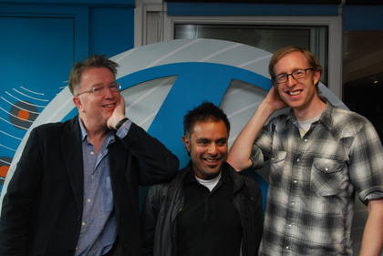 Tom with James Yuill and manager