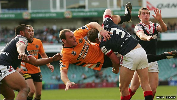 Gareth Ellis in action for Wests Tigers