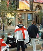 England fans watching the Big Screen