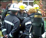Firefighters meeting