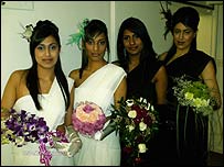 Bridal wear in Asian Rain