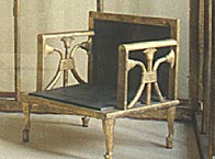 A chair discovered in the tomb of Queen Hetepheres I, discovered at Giza and dating from the Old Kingdom