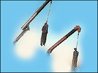 حلق آويز شدن دو نفر در ايران (تصوير آرشيوی)