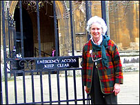 Sally Sandys-Renton, outside King's College