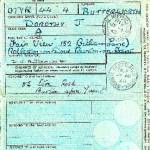 My Grand Mother Joyce Butterworths ID Card