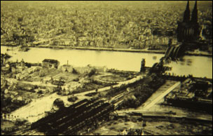A bomb damaged German city, 1944
