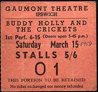 Buddy Holly ticket