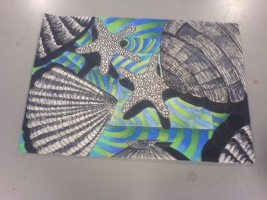 GCSE artwork tropical theme