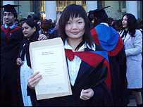 International student graduating from Leicester