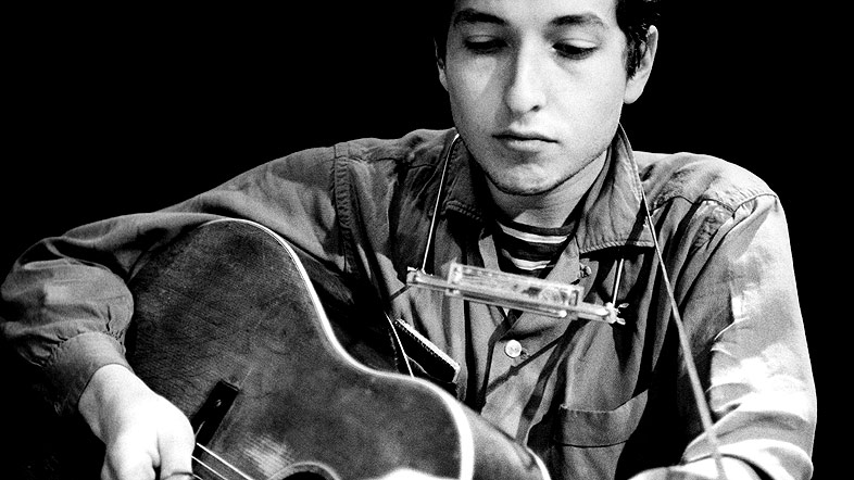 Bob Dylan and his guitar