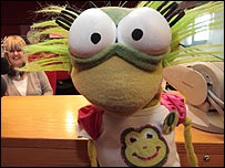 CBeebies Jelly in the BBC Radio Cumbria studios with Liz 