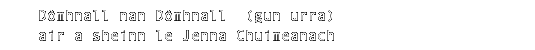 Dòmhnall nan Dòmhnall le Jenna Chuimeanach