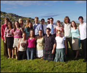 Volunteers training on the Isle of Coll