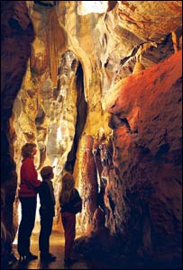 Inside Cheddar Gorge's caves