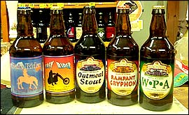 A range of the beers that we tried