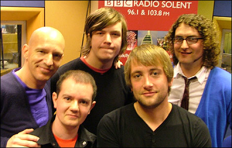 The Plymouths in BBC Radio Solent's studios