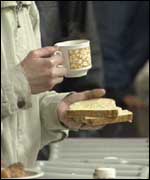 Food supplies at the People's Kitchen