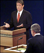 Al Gore v jedné z televizních debat