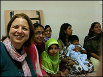 Clare opening her fast in a Mosque