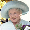 The late Queen Mother: 'how nice'