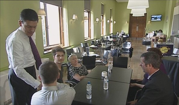 David Miliband meets the Politics Show panel of current and former Labour members
