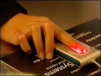 Finger print machine