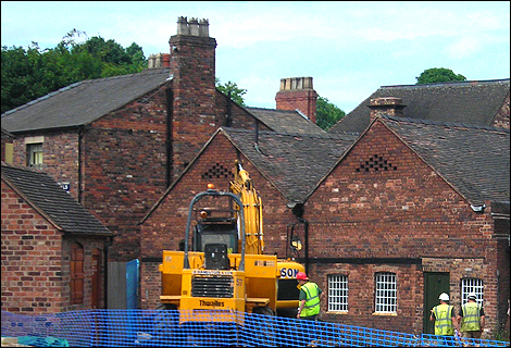 Redevelopment work at Blists Hill