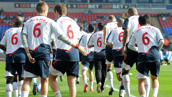 Bolton's players pay tribute to Fabrice Muamba