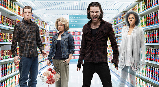 Being Human (Russell Tovey as George, Sinead Keenan as Nina, Aidan Turner as Mitchell and Lenora Crichlow as Annie)