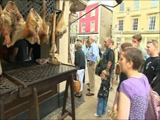 The Butchers in Shepton, as recreated for Turn Back Time