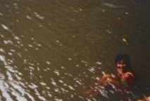 Me in the river of The Smoke Waterfall