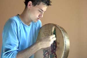 When Matt needs to let off steam he plays his drum.