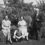 Keith pictured with his family after hearing that war had been declared.